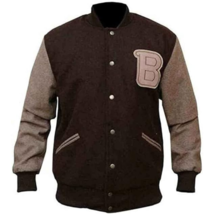 Men&#39;s Fashion Biker Classic Men Hotline Varsity Wool Real Jacket - $119.99