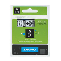 Dymo D1 Tape Label 9mmx7m - Black on Clear - £38.86 GBP