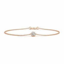ANGARA Round Natural Diamond Chain Bracelet, Girl in 14K Gold (IJI1I2, 0.16 Ctw) - £386.36 GBP