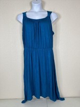 NWT Avenue Womens Plus Size 18/20 (1X) Blue Knit Cinched Waist Dress Sleeveless - £16.77 GBP