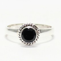 925 Sterling Silver Black Tourmaline Ring Handmade Birthstone Ring All Size - £29.91 GBP