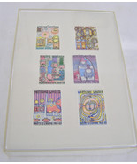 VINTAGE LOT OF 6 FRAMED HUMAN RIGHTS UNITED NATIONS MOUNTED STAMPS- UNCA... - $4.95