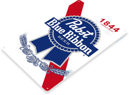 Pabst Beer PBR Can Logo Retro Vintage Wall Decor Bar Man Cave Large Meta... - £17.26 GBP