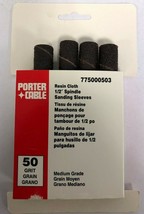 Porter Cable 1/2&#39;&#39; x 4.5&#39;&#39; 50 Grit Spindle Resin Cloth Sanding Sleeve (4... - £4.49 GBP