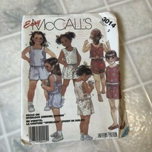 GIRLS CHILDS UNCUT MCCALLS 3014 Sewing Pattern SHORTS TOP CULOTTES SHIRT... - $15.88