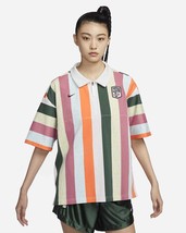 Nike Wmns Oversized Short-Sleeve Polo White/Black FQ0701-123 - £85.41 GBP