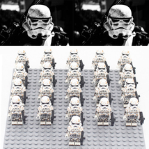 21Pcs Star Wars Imperial Army Battle Damaged Stormtrooper MiniFigure MOC Toys H2 - £23.58 GBP