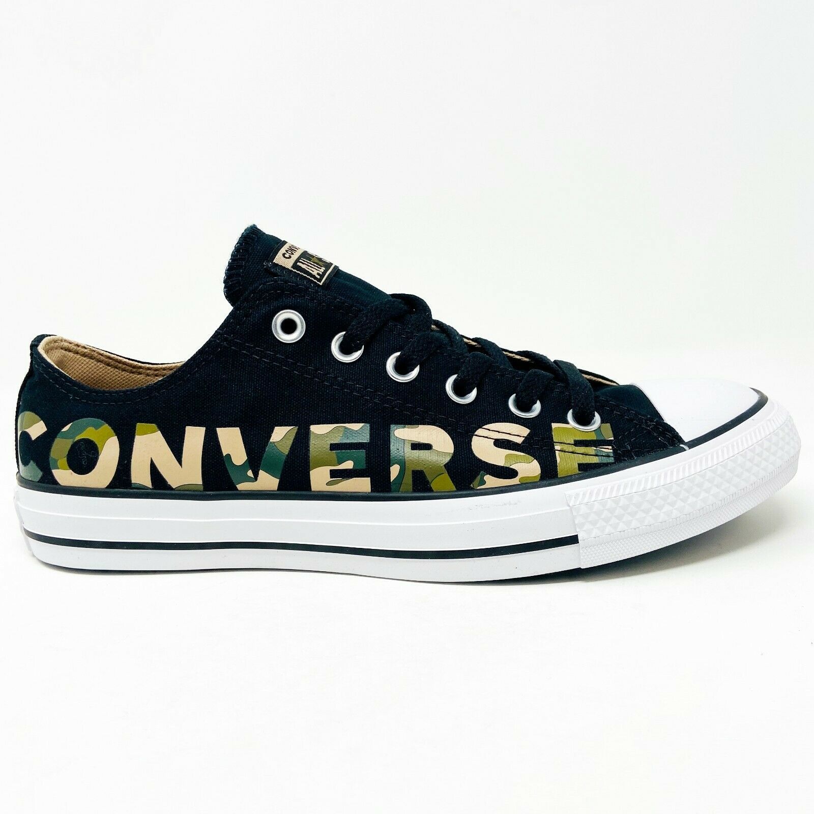Converse Chuck Taylor All Star Ox Camo Black Logo Mens 4 Womens 6 Shoes 166234F
