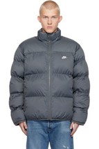 Nike Sportswear Club Puffer Jacket Grey White FB7368-068 Men’s Size M - $159.99