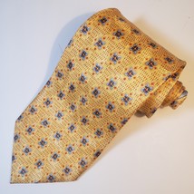 Ermenegildo Zegna Yellow Floral Silk Tie - $33.39