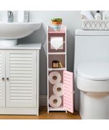 Toilet Paper Cabinet Storage Holder Stand 4 Rolls Bathroom Cleaning Supp... - $18.80