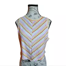 Wild Fable Woman's Striped Crop Top Cutout Back Size Large - $8.00