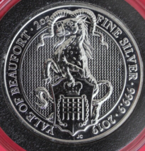 2019 £5 UK Yale Of Beaufort 2 Troy Ounces .999 Fine Silver Medal GFB 6076 - $109.99