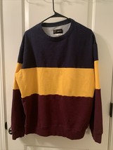 Men’s Original Use Colorblock Pullover Sweatshirt Top Size XL - £43.14 GBP
