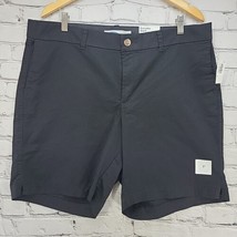 Old Navy Everyday Short Shorts Womens Sz 16 Black Flat Front 7&quot; Inseam C... - $14.84