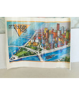 Vintage 1985 Pittsburgh golden triangle poster wall art reprinted roto m... - £15.44 GBP