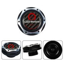 Brand New Jdm Black Engine Oil Cap With Real Carbon Fiber Mugen Sticker Emblem F - £14.95 GBP