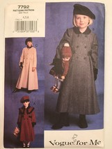 Vogue V7792, Girl&#39;s Coat, Size 4-6 - $5.49