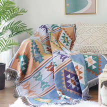 Bohemia Sofa Cover Geometric Throw Blanket For Beds Spread Sofa Towel Kn... - £48.64 GBP+