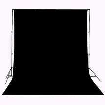 HMTFOTO 5X7Ft Video Studio Solid Black Photography Backdrop Background C... - £12.06 GBP