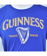Guinness Stout M/L Blue T-shirt Medium Mens 44x28&quot; Harp Trade Mark Euro ... - £15.23 GBP
