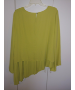 THE LIMITED LADIES LS GREEN DRESSY TOP-XL-NWT-$79 ORIG-POLYESTER-PLEATS-... - £19.68 GBP