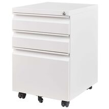 3 Drawer Mobile File Cabinet with Lock,Metal Filing Cabinets for Home Of... - $152.18