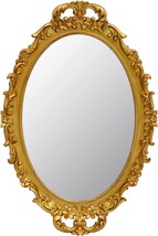 Tstarer Vintage Decorative Gold Framed Mirror, Small Oval Wall Hanging Mirror - - £35.48 GBP