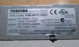 TOSHIBA VFS9-4007PL-WN TRANSISTOR INVERTER - $114.95