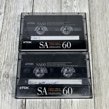 Lot Of 2 TDK SA-60 Type II Cassette Tapes Used - $5.99