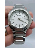 Vintage Fossil blue mens watch AM-3925 100 meters Stainless steel - $39.59
