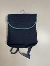 Thirty One Vary You Backpack Purse in Navy and Teal Quilted Chevron Cros... - £14.84 GBP
