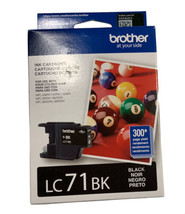 Brother LC71BK Black noir negro Ink Cartridge Exp. 8/2023 NEW SEALED - $14.99
