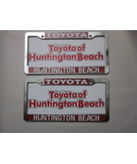 Pair of 2X Toyota Huntington Beach License Plate Frame Dealership Plastic - €33,65 EUR