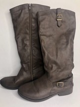 Charlotte Russe Faux Leather Chocolate Brown Slouchy Boots Size 8 - £20.91 GBP
