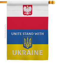 Poland Stand With Ukraine House Flag Cause 28 X40 Double-Sided Banner - £29.55 GBP