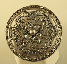 Vintage rare Signed Sterling Danecraft Victorian Filigree Inspired Brooch Pin - £39.56 GBP