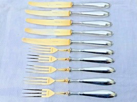 VICTORIAN PASTRY SET SILVER PLATED WURTTEMBERGISHE METALLWARENFABRIK 10 ... - $115.00