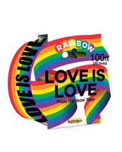 Love Is Love Rainbow Style Caution Party Tape - £13.27 GBP