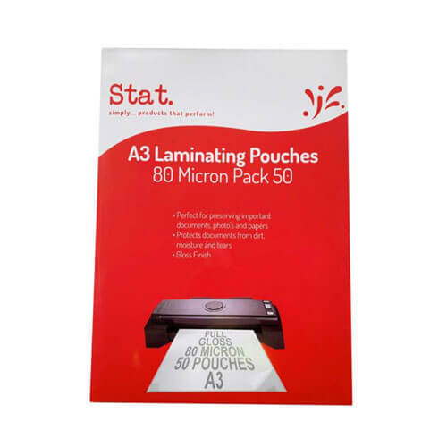 Stat Laminating Pouch 80 Micron (50pk) - A3 - $43.02