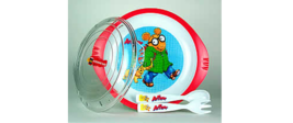 Arthur 4-pc microwave plate set - $16.95