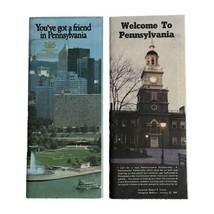 2 PA Travel Road Map Pennsylvania Department of Transportation 1984 &amp; 1987 - $9.99