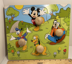 Melissa and Doug Mickey Mouse large wooden knobs puzzle - $9.50
