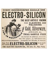 Electro Silicon Silverware Polish 1885 Advertisement Victorian Cleaner A... - $367.61 MXN