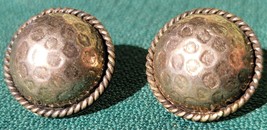 Vintage Taxco 925 Silver Earings hammered handmade 10 grams - £39.56 GBP