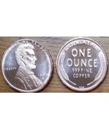 Abraham Lincoln GSM Design .999% Copper Round 1 AVDP Oz, Mint - $5.95