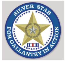 4" Army Silver Star For Gallantry In Action Sticker Decal - £21.57 GBP