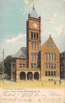 Court House Bloomsburg Pennsylvania 1907 Rotograph postcard - £5.82 GBP