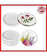 4-Pack Diamond Edge Silicone Coaster Molds - Elegant Geode Designs for DIY - $31.66 CAD