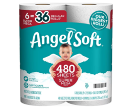 Angel Soft 2-Ply Mega Roll Bathroom Tissue 6.0ea - £15.17 GBP